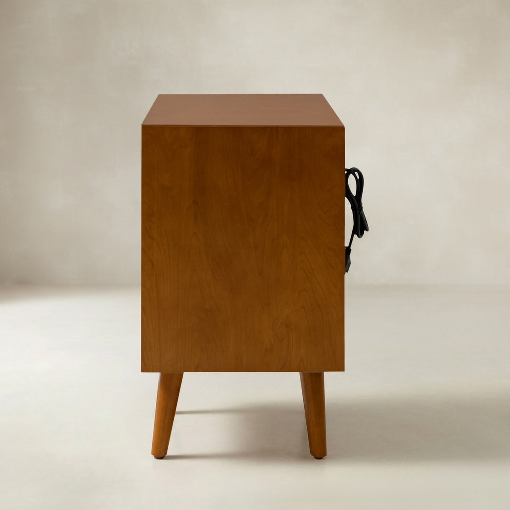 Lilian Mid-Century-Nachttisch mit Ladestation & Ablage