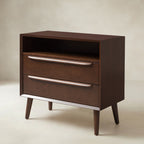 Lilian Mid-Century-Nachttisch mit Ladestation & Ablage