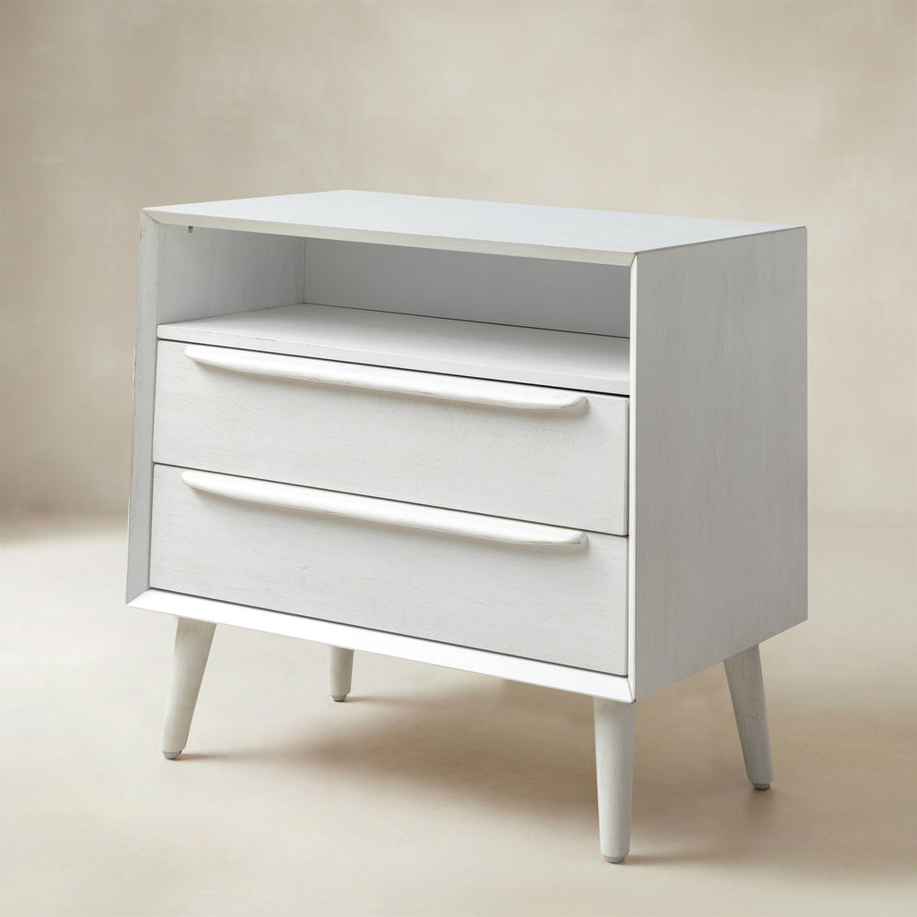 Lilian Mid-Century-Nachttisch mit Ladestation & Ablage