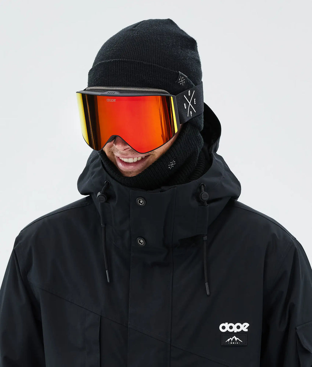 Light - ski goggles Black/Red Mirror