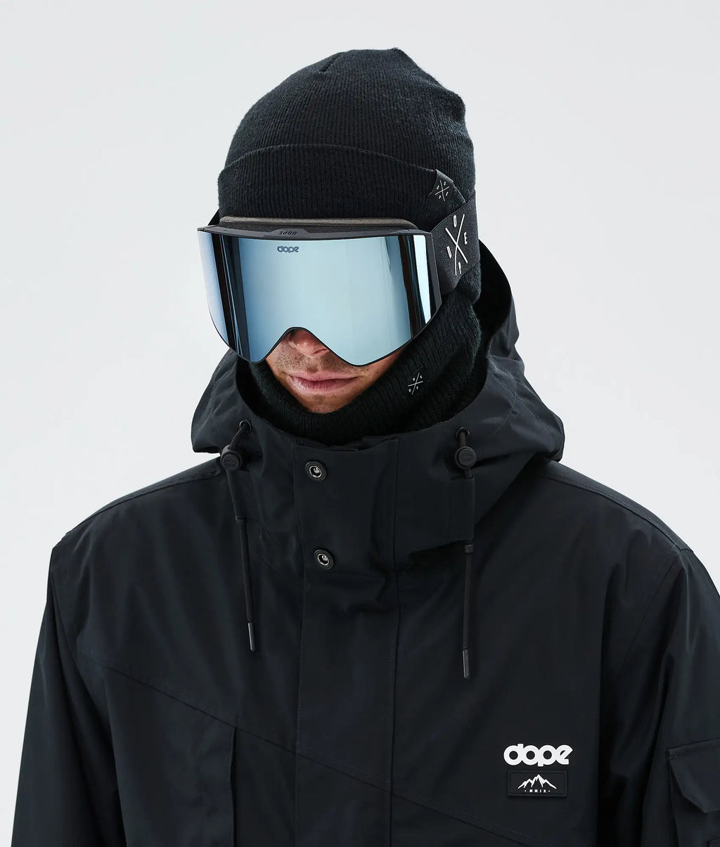 Light - Skibrille Black/Blue Mirror