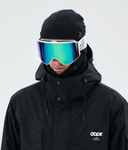 Light - Skibrille White/Green Mirror