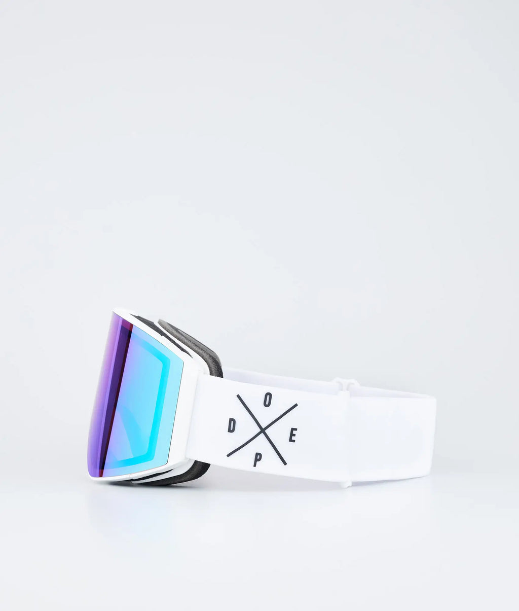 Light - Skibrille White/Green Mirror