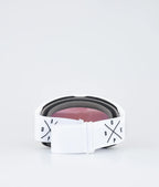 Light - Skibrille White/Red Mirror