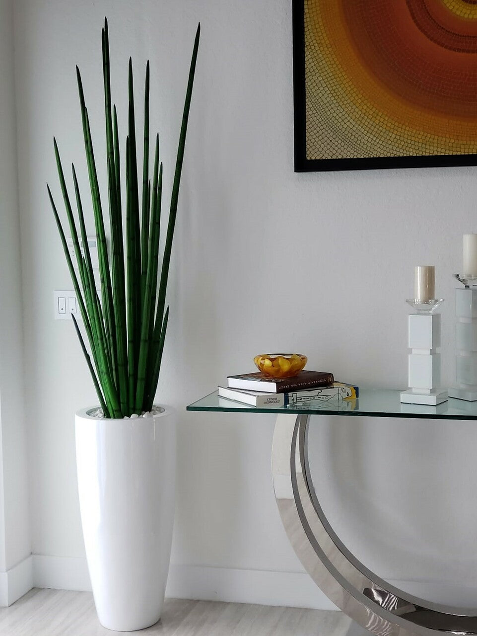 Sansevière 160 cm · Édition Périgord, blanc brillant