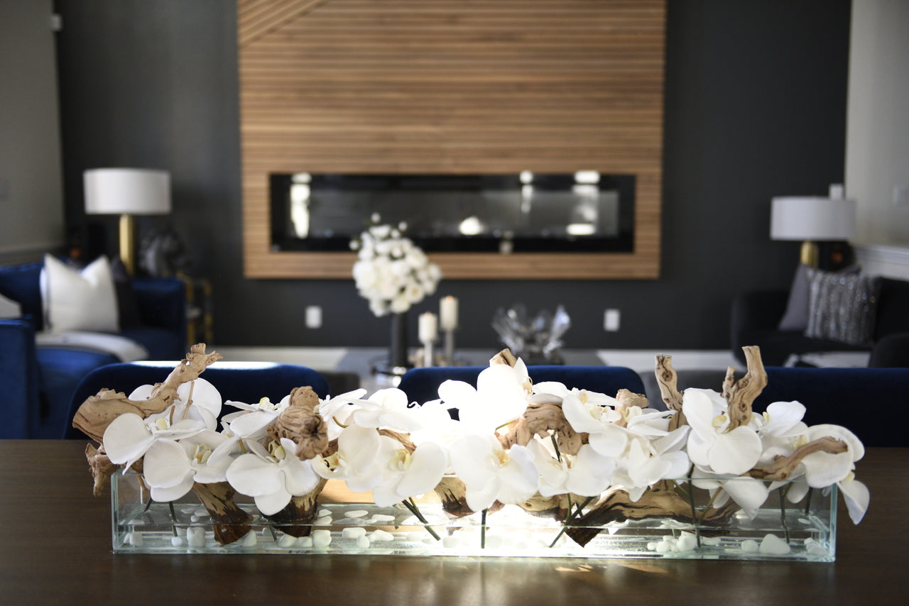 Orchidée Phalaenopsis 91 cm · Édition Antibes, blanc
