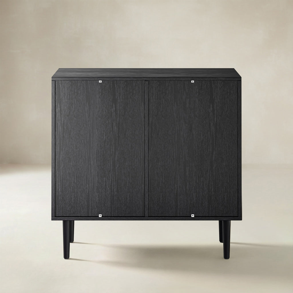 Norbert Rattan-Highboard mit 2 Türen und Einlegeböden