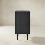 Norbert Rattan-Highboard mit 2 Türen und Einlegeböden