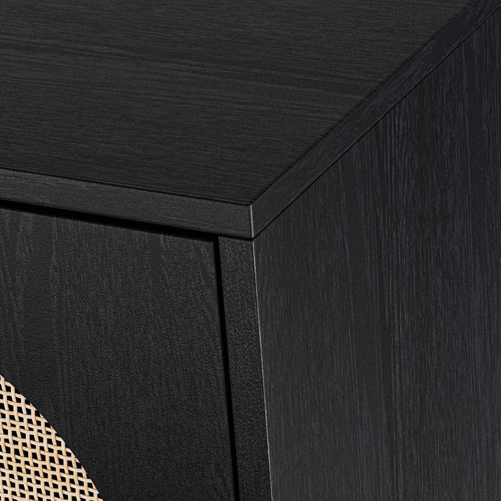 Norbert Rattan-Highboard mit 2 Türen und Einlegeböden
