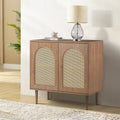 Norbert Rattan-Highboard mit 2 Türen und Einlegeböden