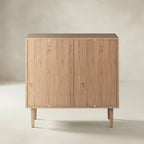 Norbert Rattan-Highboard mit 2 Türen und Einlegeböden