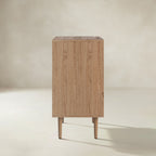 Norbert Rattan-Highboard mit 2 Türen und Einlegeböden