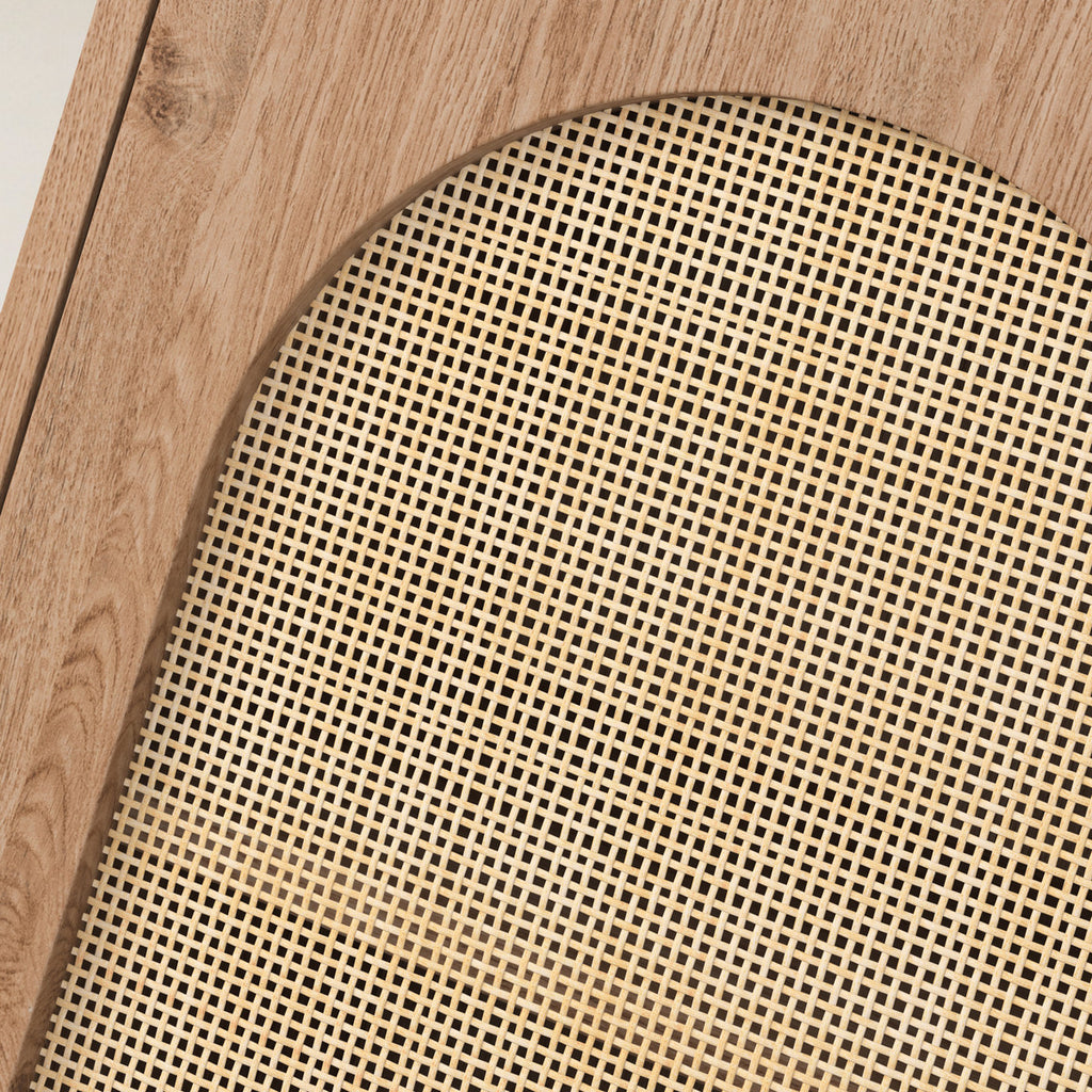 Norbert Rattan-Highboard mit 2 Türen und Einlegeböden