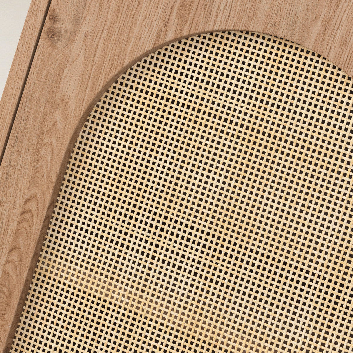 Norbert Rattan-Highboard mit 2 Türen und Einlegeböden