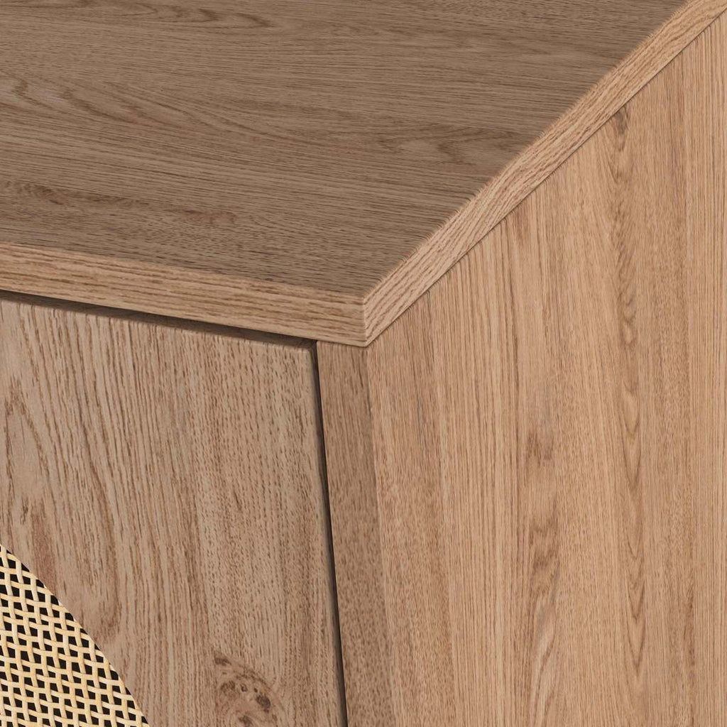 Norbert Rattan-Highboard mit 2 Türen und Einlegeböden