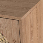 Norbert Rattan-Highboard mit 2 Türen und Einlegeböden