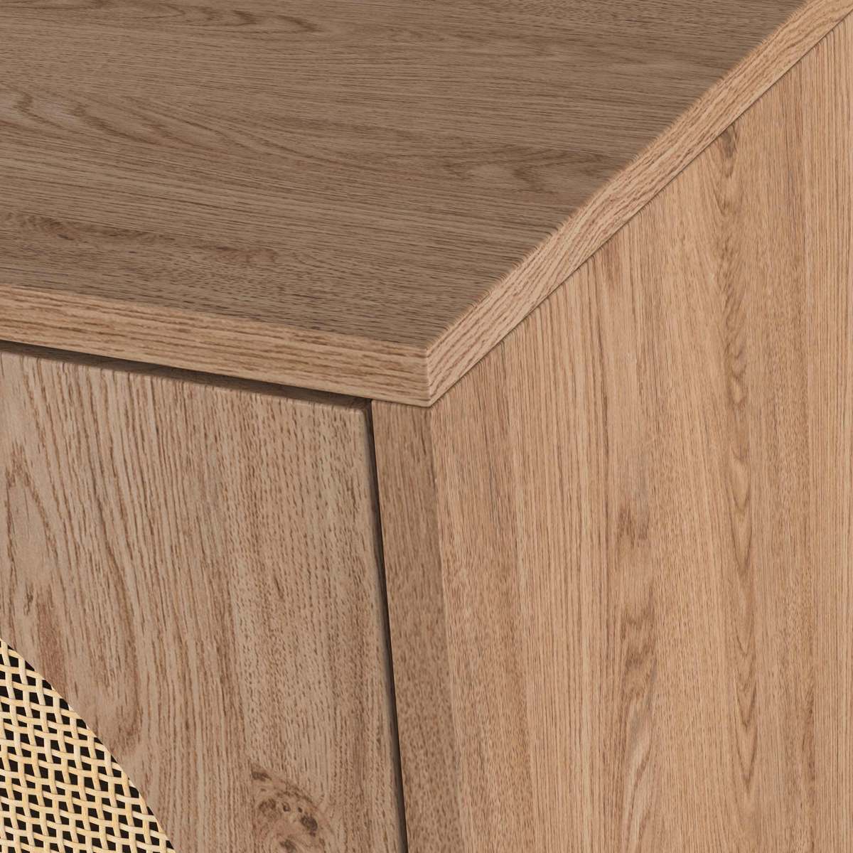Norbert Rattan-Highboard mit 2 Türen und Einlegeböden