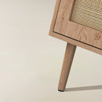 Norbert Rattan-Highboard mit 2 Türen und Einlegeböden