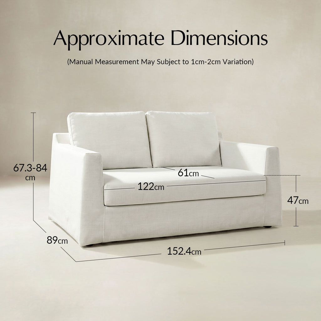 Tob 2-Sitzer-Sofa mit abnehmbarem Bezug und wendbaren Kissen
