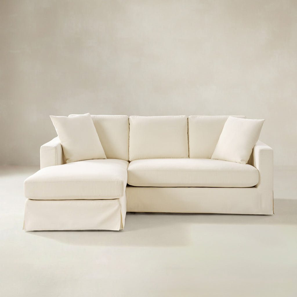 Romina Ecksofa mit abnehmbarem Bezug und umkehrbarer Récamiere