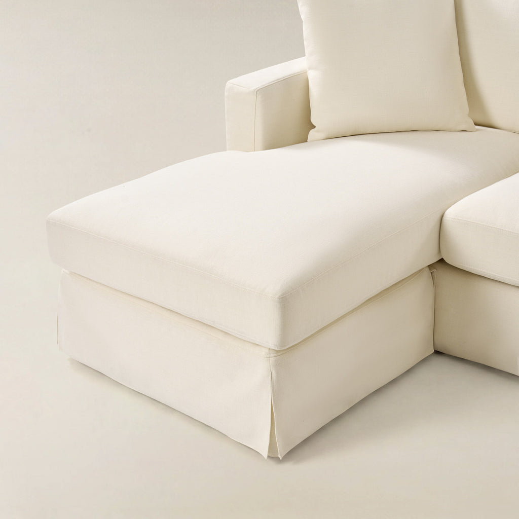 Romina Ecksofa mit abnehmbarem Bezug und umkehrbarer Récamiere
