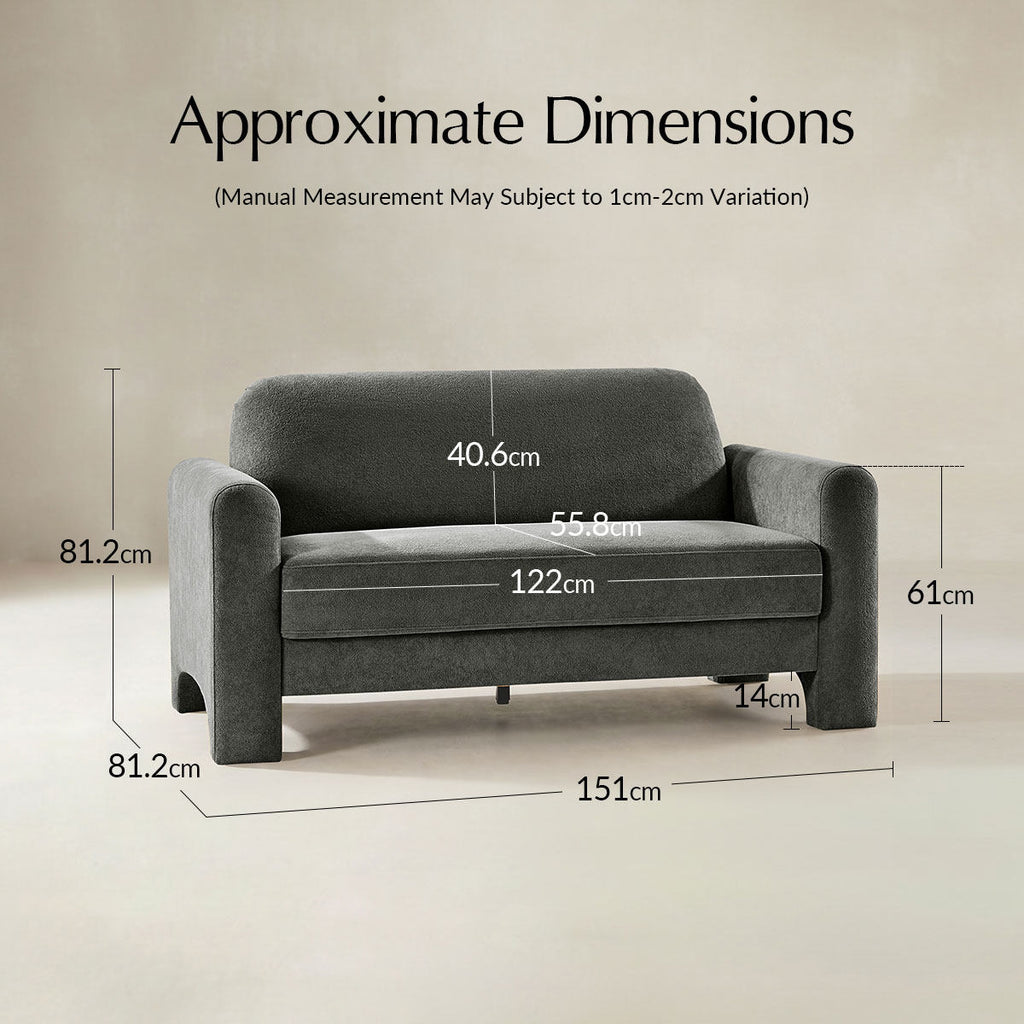 Karmen 2-Sitzer-Sofa aus Chenille