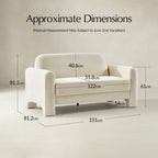 Karmen 2-Sitzer-Sofa aus Chenille