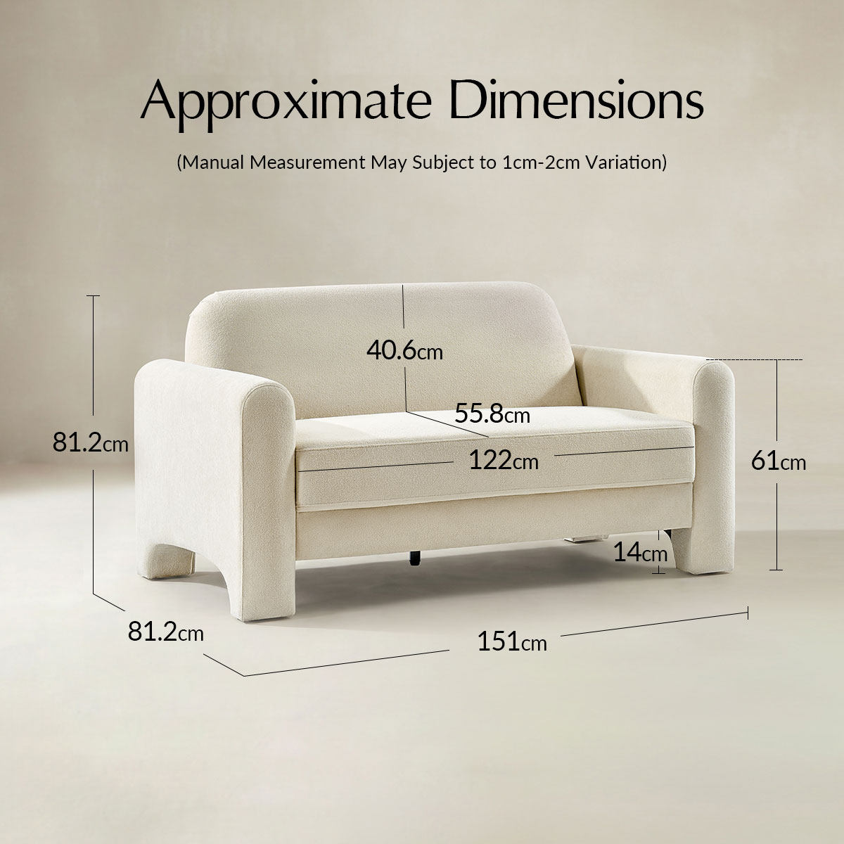 Karmen 2-Sitzer-Sofa aus Chenille