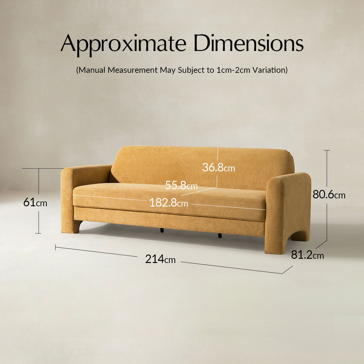 Elio Modernes Chenille-Sofa