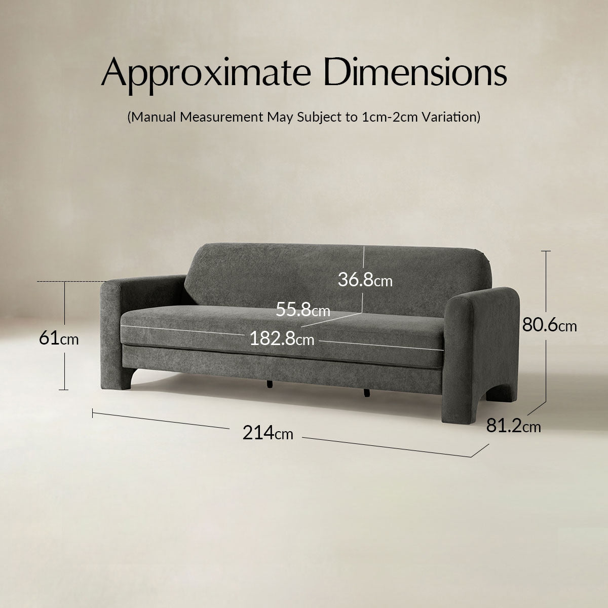 Elio Modernes Chenille-Sofa