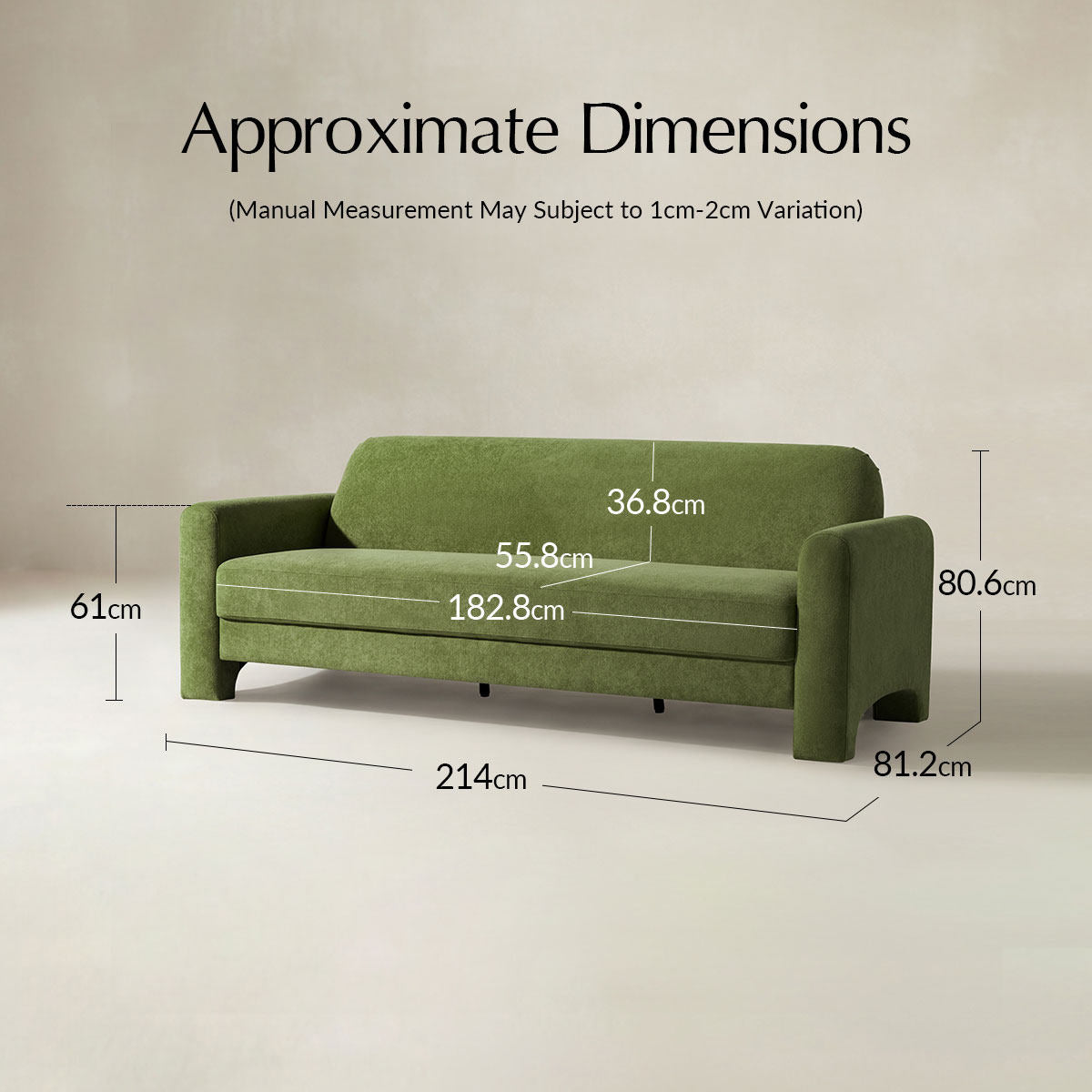 Elio Modernes Chenille-Sofa