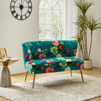 Coraline 2-Sitzer-Sofa mit Blumenmuster und Knopfheftung