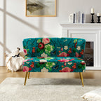Coraline 2-Sitzer-Sofa mit Blumenmuster und Knopfheftung