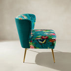 Coraline 2-Sitzer-Sofa mit Blumenmuster und Knopfheftung