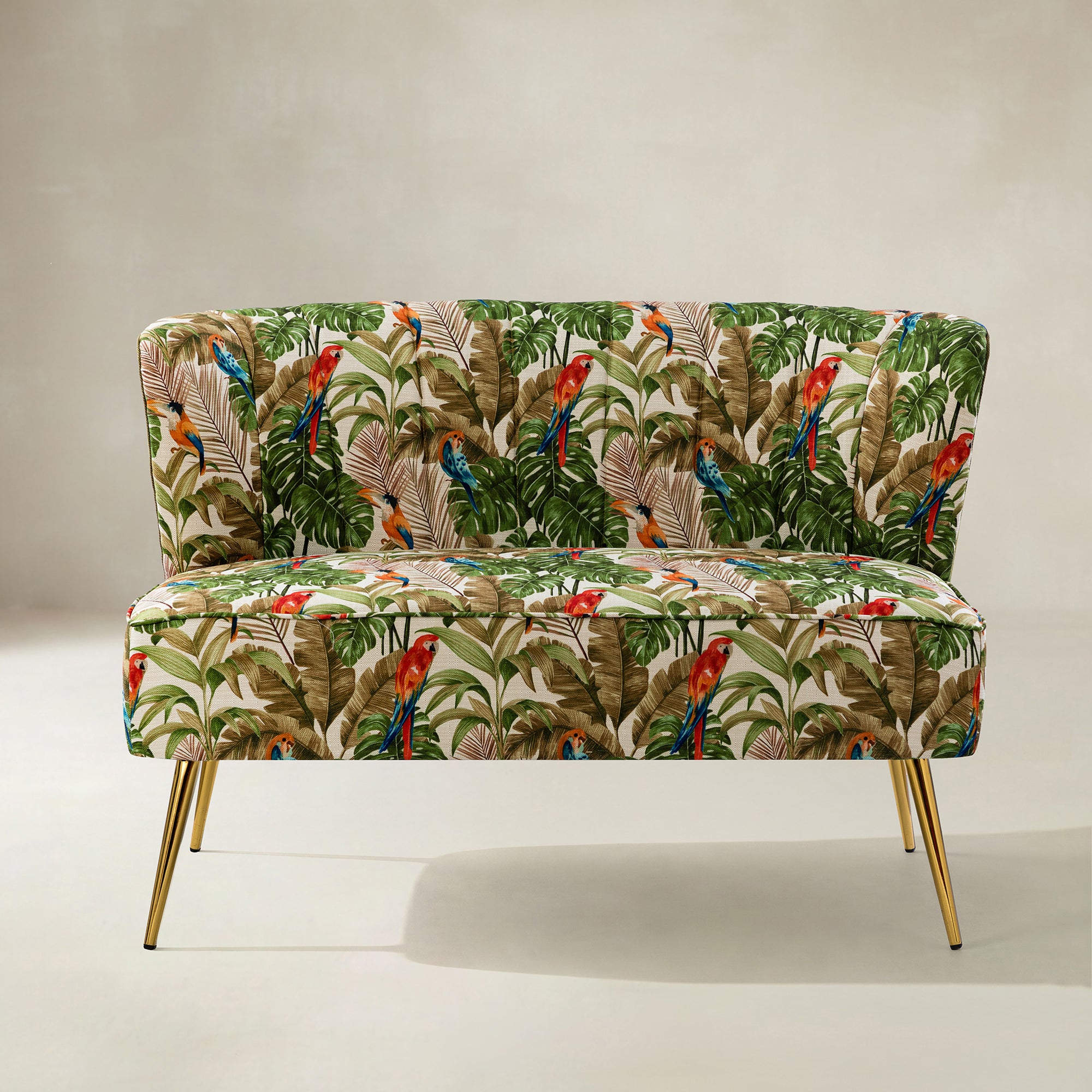 Coraline 2-Sitzer-Sofa mit Blumenmuster und Knopfheftung