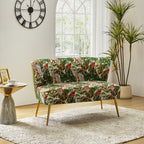 Coraline 2-Sitzer-Sofa mit Blumenmuster und Knopfheftung