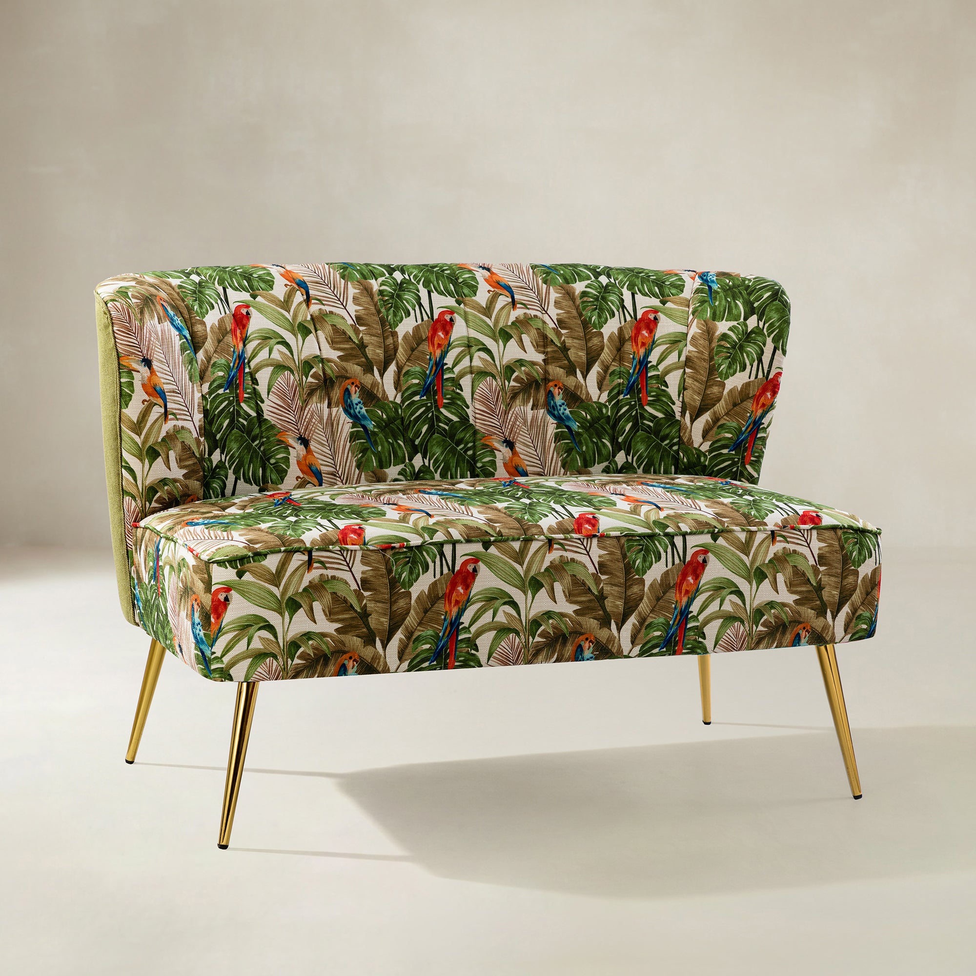 Coraline 2-Sitzer-Sofa mit Blumenmuster und Knopfheftung