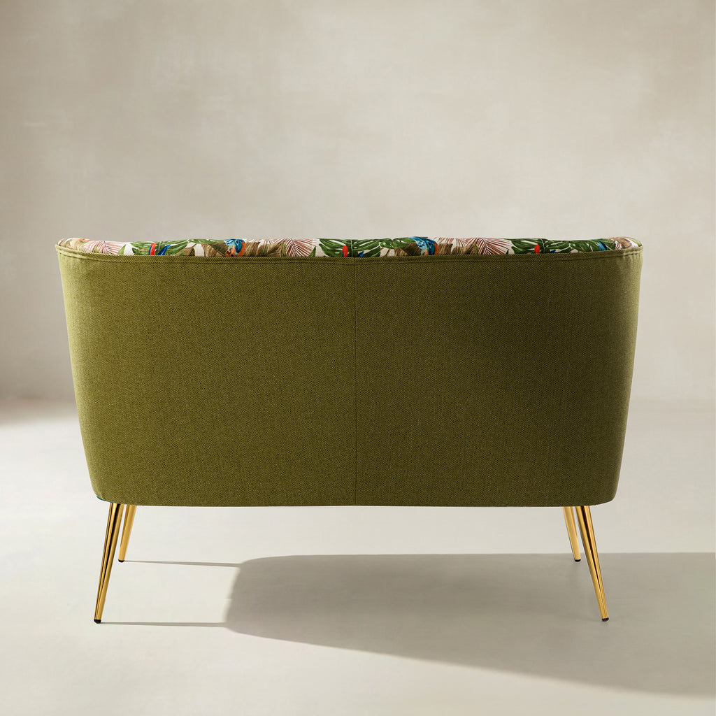 Coraline 2-Sitzer-Sofa mit Blumenmuster und Knopfheftung