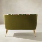 Coraline 2-Sitzer-Sofa mit Blumenmuster und Knopfheftung