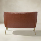 Agnes 2-Sitzer-Sofa aus veganem Leder mit Knopfheftung