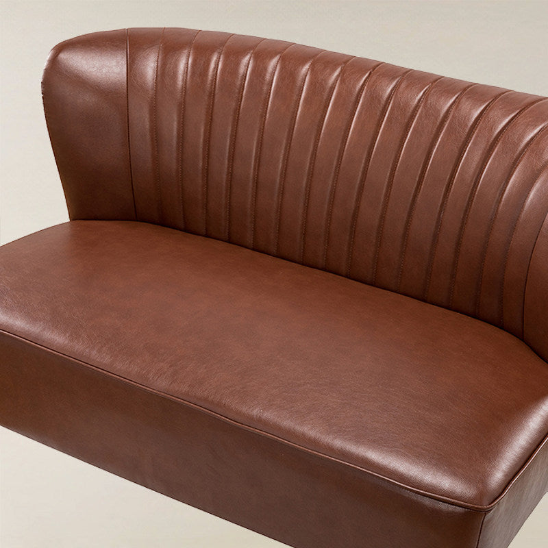 Agnes 2-Sitzer-Sofa aus veganem Leder mit Knopfheftung