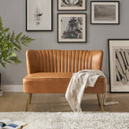 Agnes 2-Sitzer-Sofa aus veganem Leder mit Knopfheftung