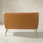 Agnes 2-Sitzer-Sofa aus veganem Leder mit Knopfheftung