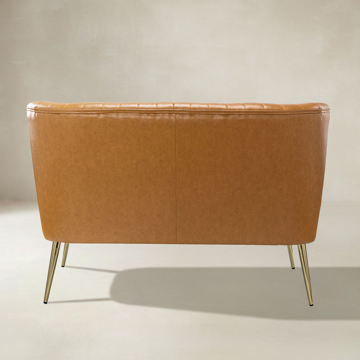 Agnes 2-Sitzer-Sofa aus veganem Leder mit Knopfheftung