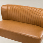Agnes 2-Sitzer-Sofa aus veganem Leder mit Knopfheftung