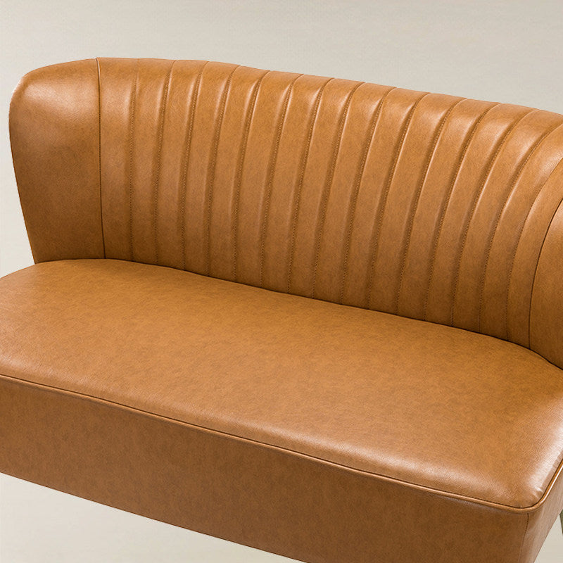 Agnes 2-Sitzer-Sofa aus veganem Leder mit Knopfheftung