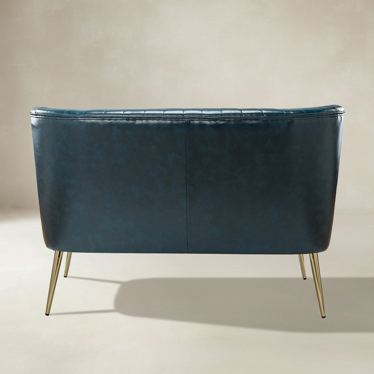 Agnes 2-Sitzer-Sofa aus veganem Leder mit Knopfheftung