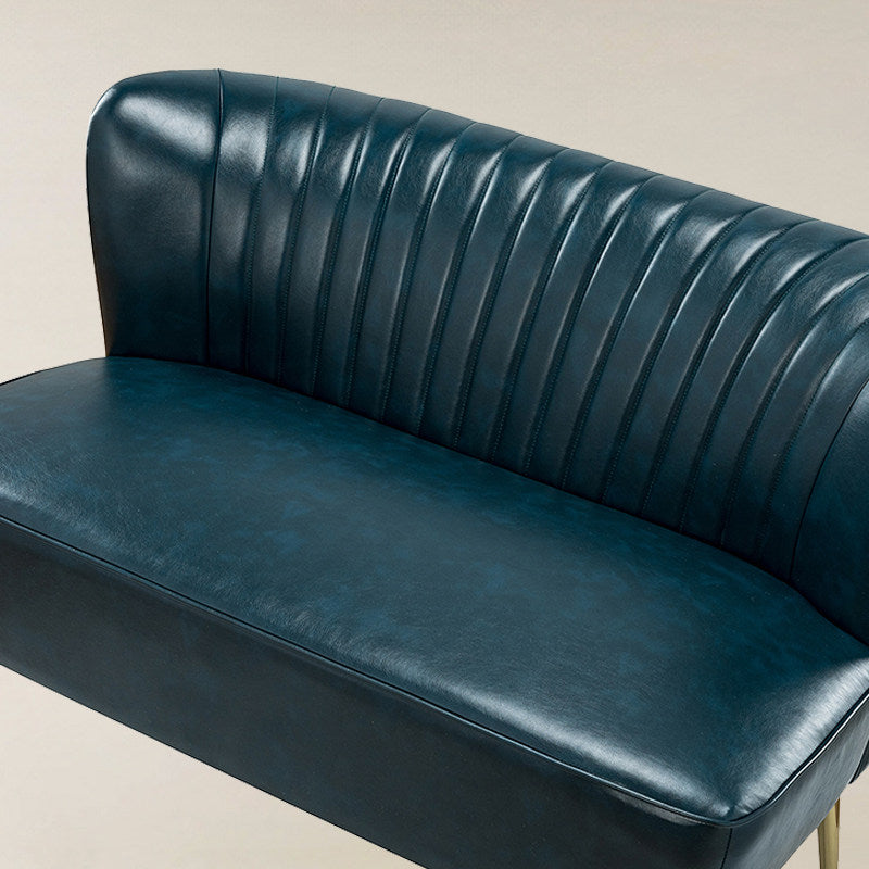 Agnes 2-Sitzer-Sofa aus veganem Leder mit Knopfheftung