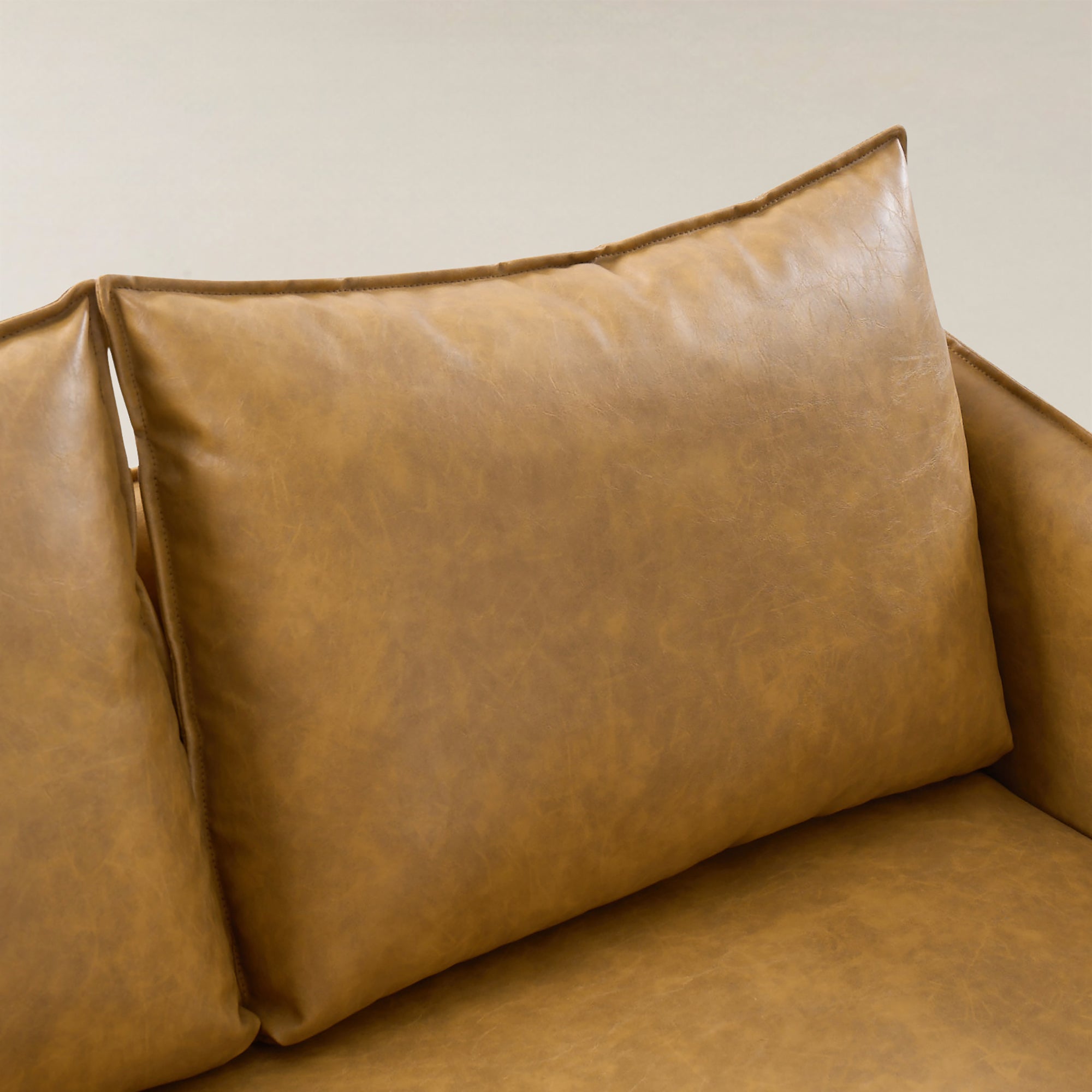 Vic 2-Sitzer-Sofa im Industrie-Stil aus Stoff mit schwarzen Metallbeinen