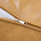 Vic 2-Sitzer-Sofa im Industrie-Stil aus Stoff mit schwarzen Metallbeinen